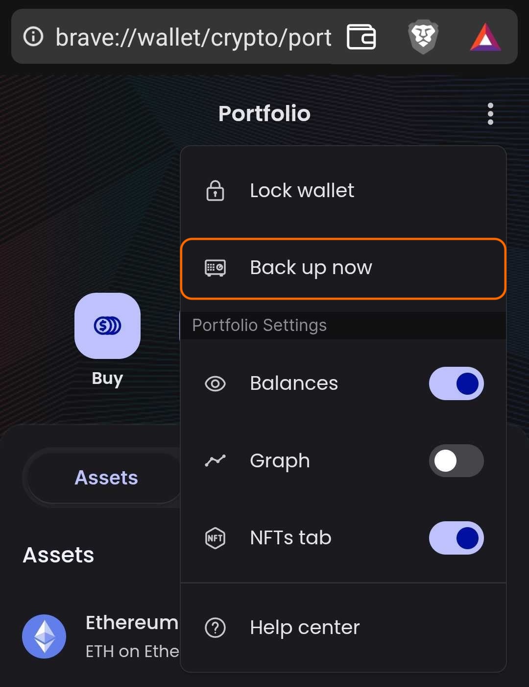 How do I backup the recovery phrase in Brave Wallet? – Brave Help Center