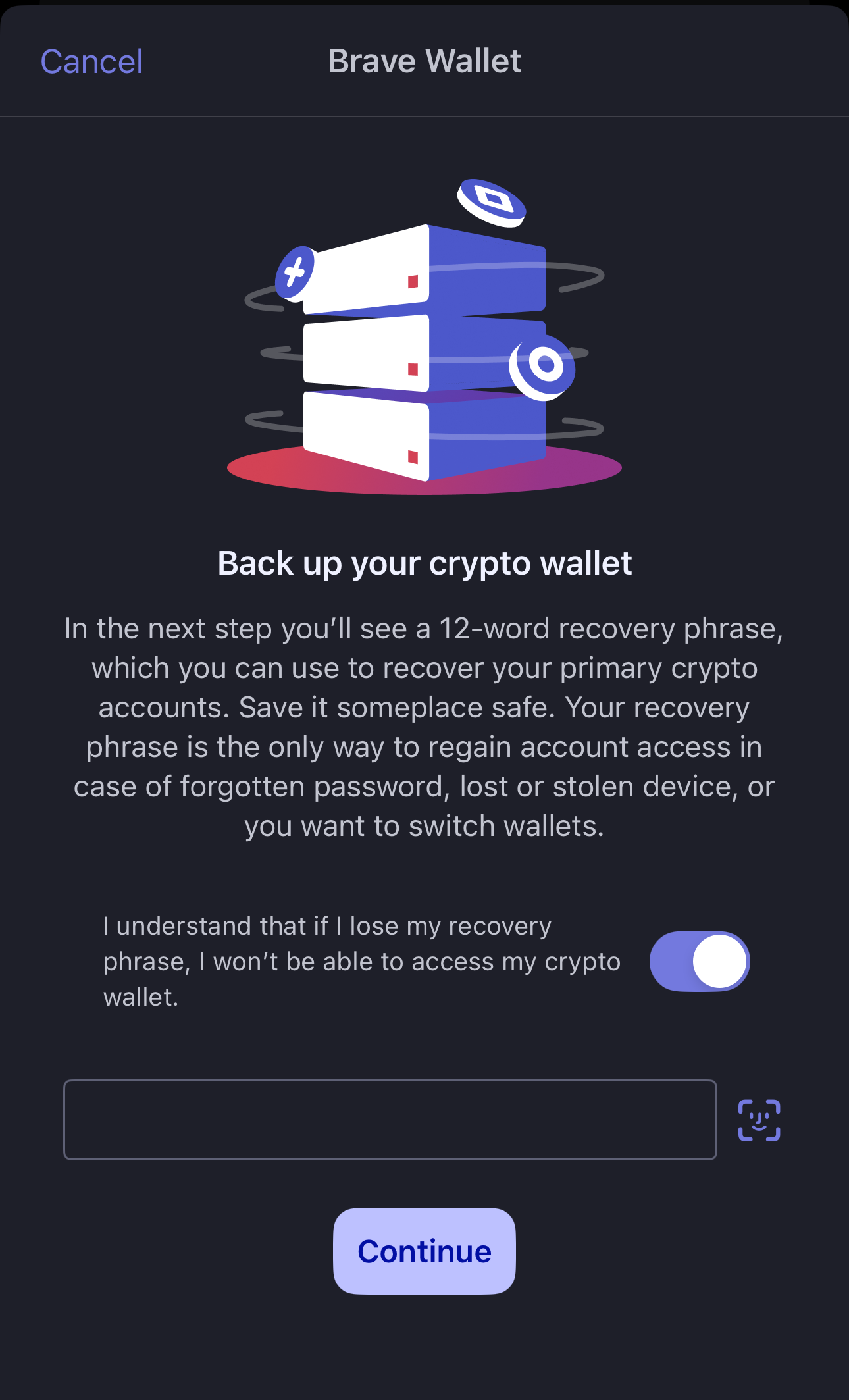 How do I backup the recovery phrase in Brave Wallet? – Brave Help Center