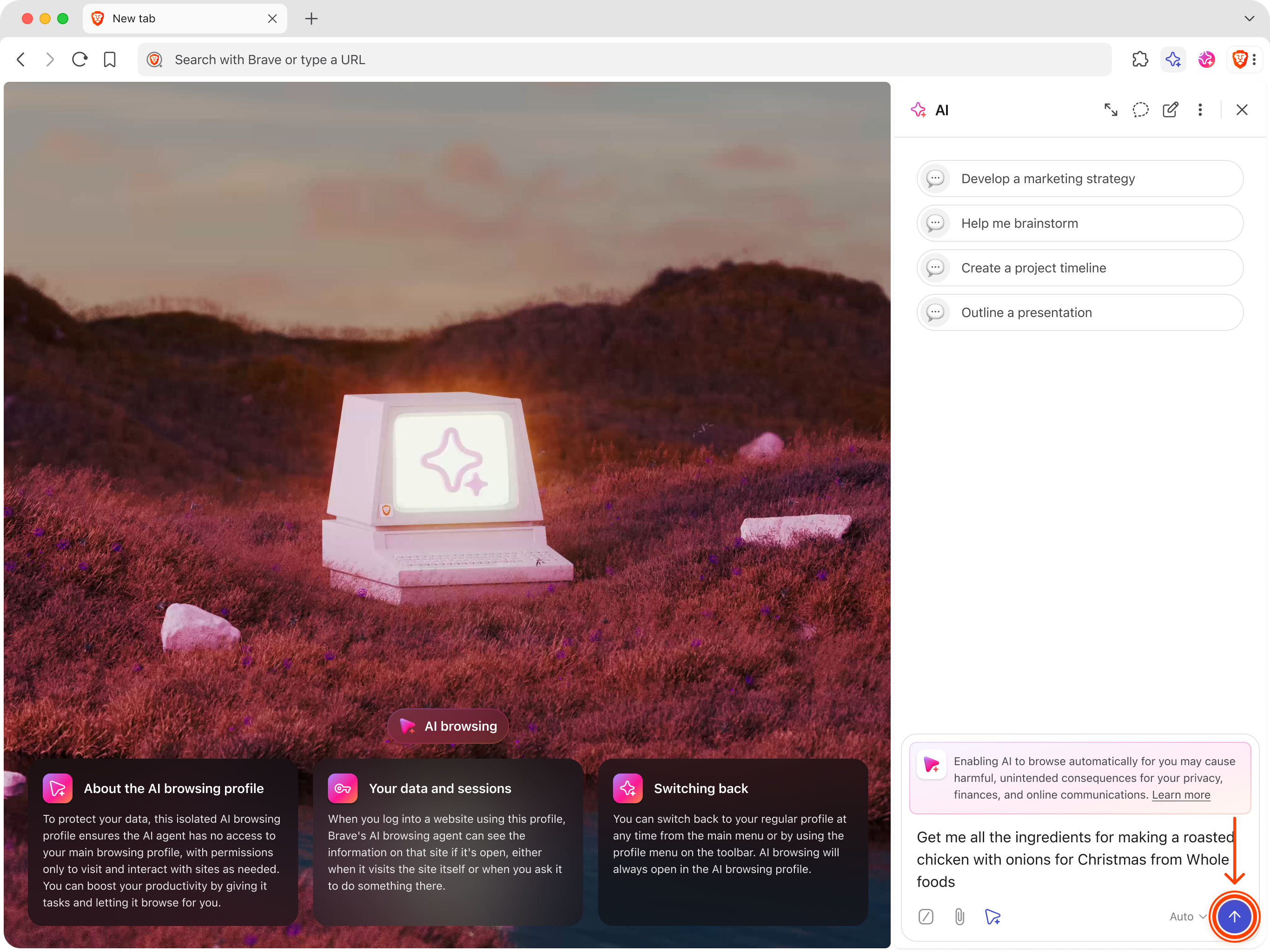 4 - User clicked on agent mode icon - New profile loads.png